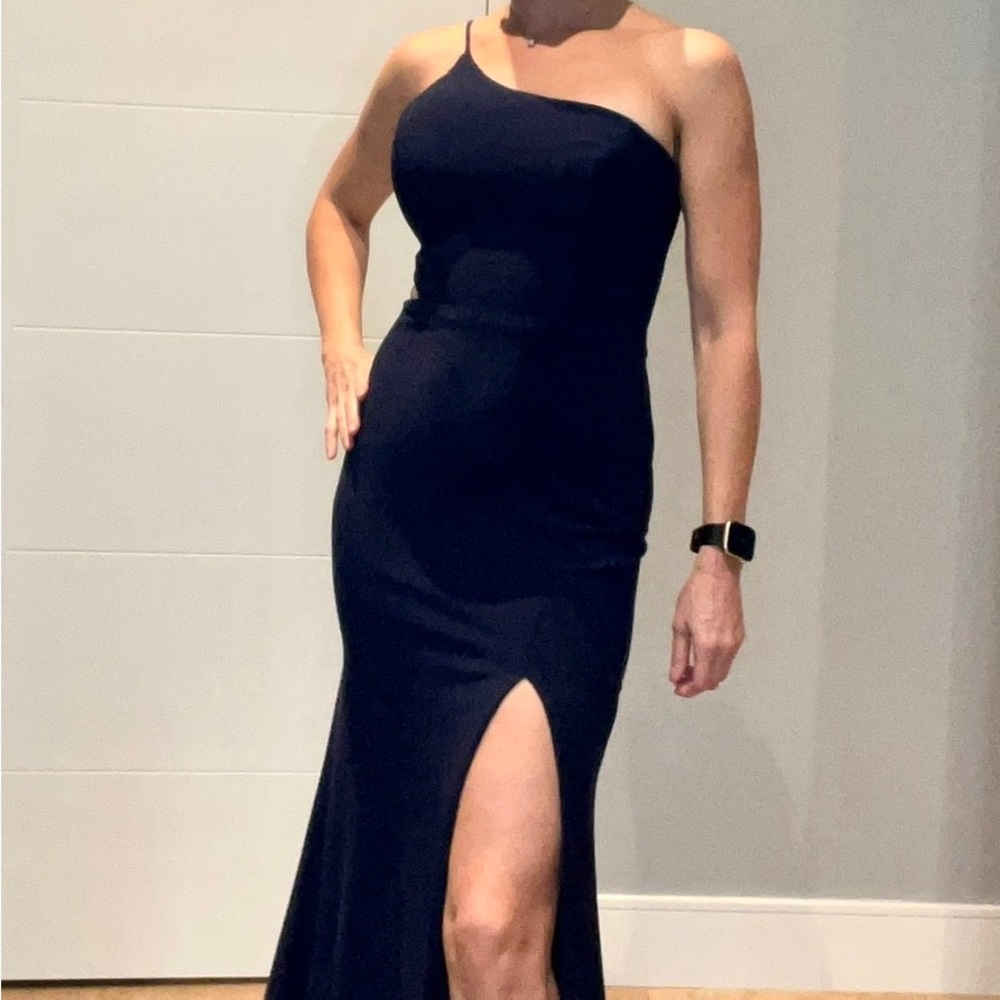 Navy long dress